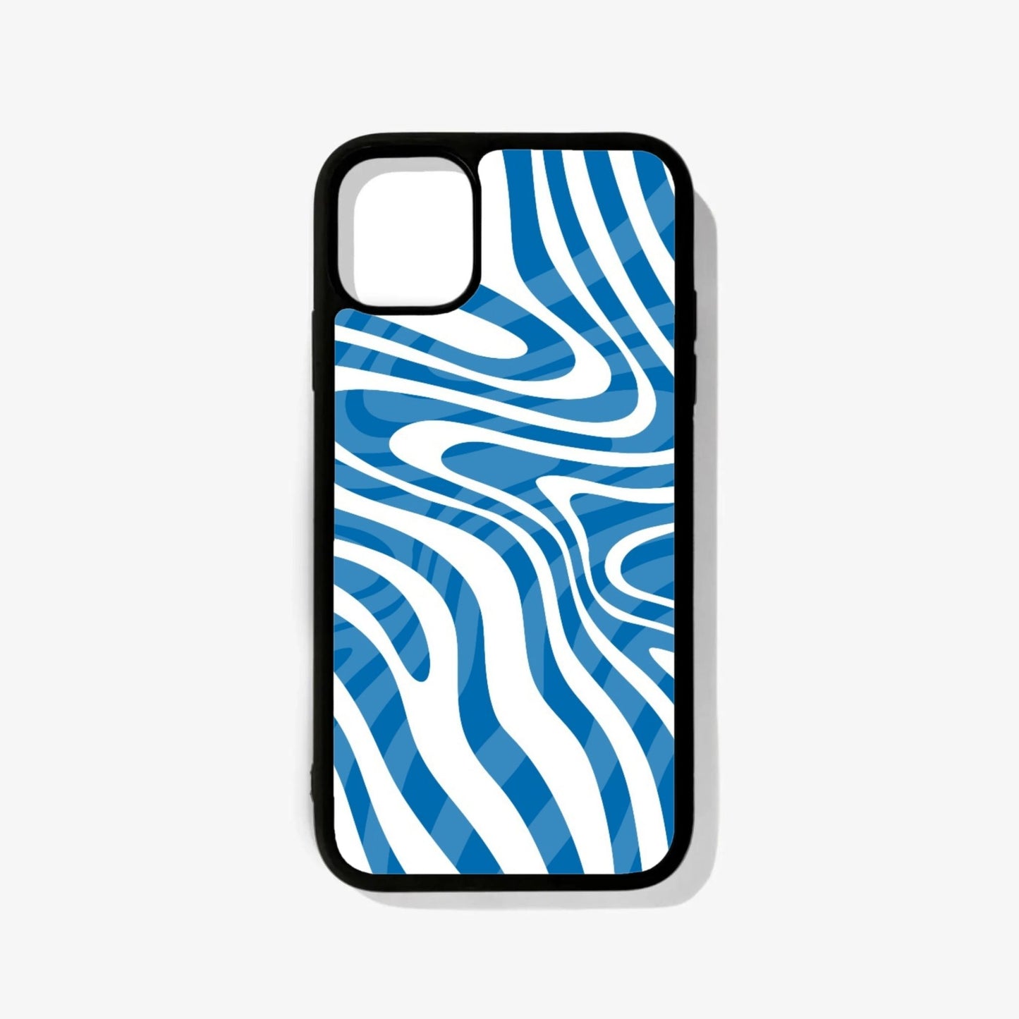 Liquid Swirl Blue Glass Case