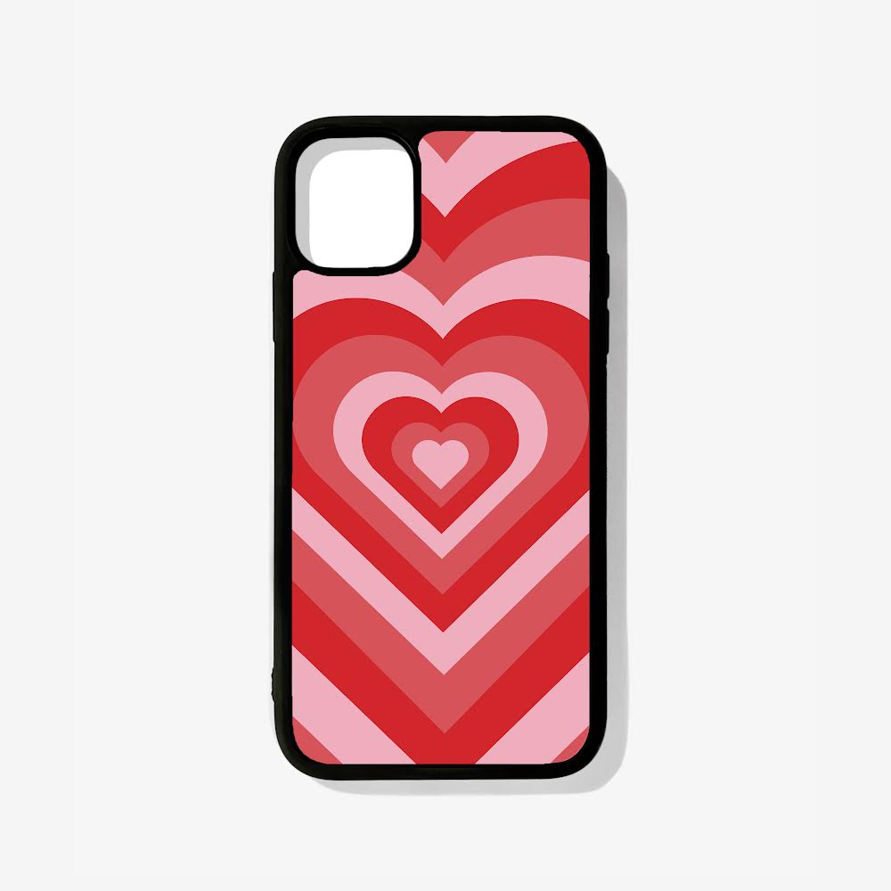Red Heart Glass Case