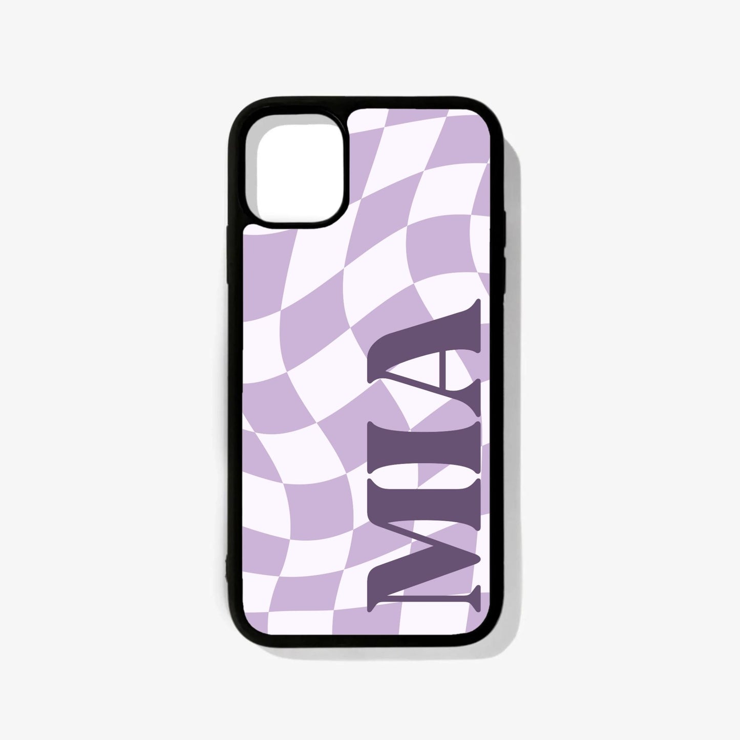 Checkered Name Glass Case