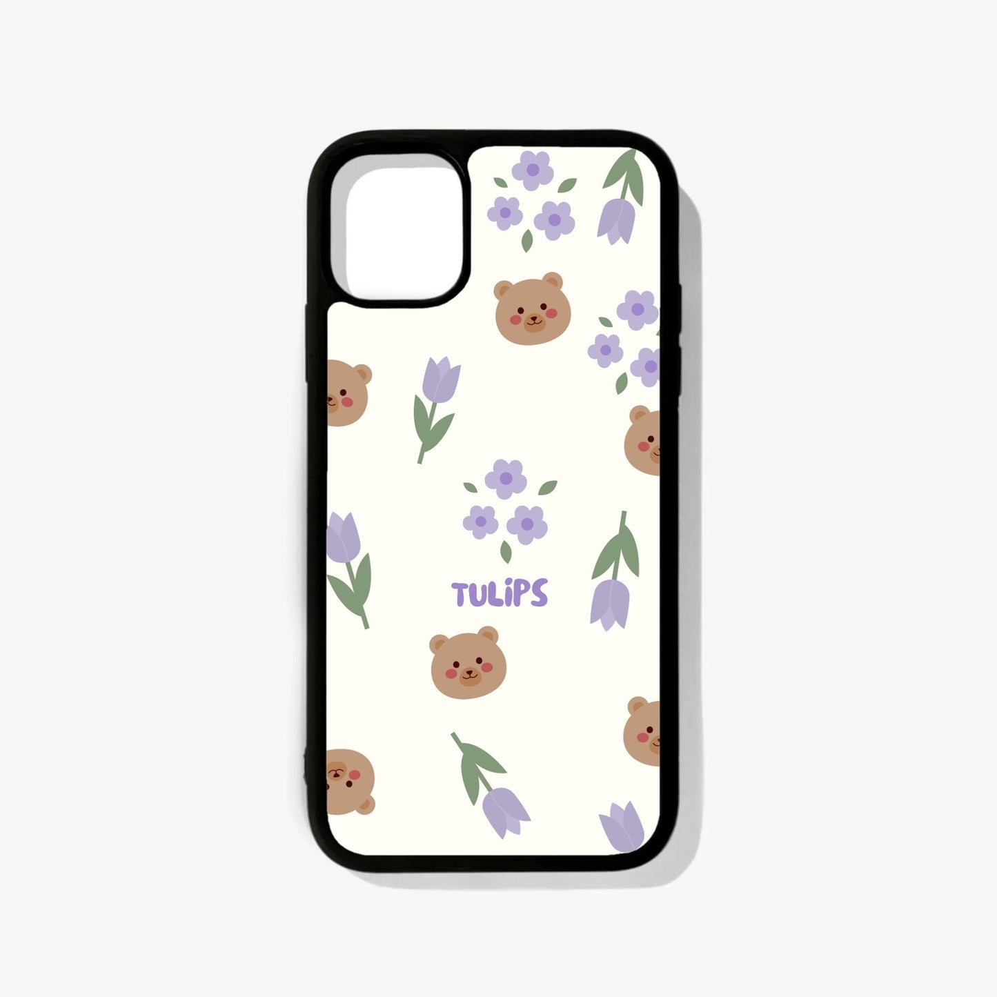 Tulips & Bear Glass Case