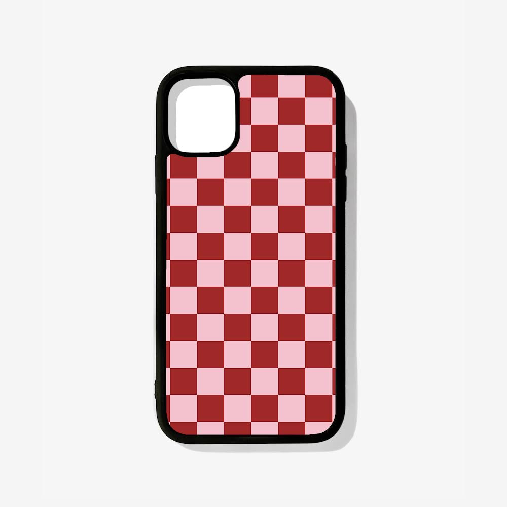 Red Checkered Glass Case