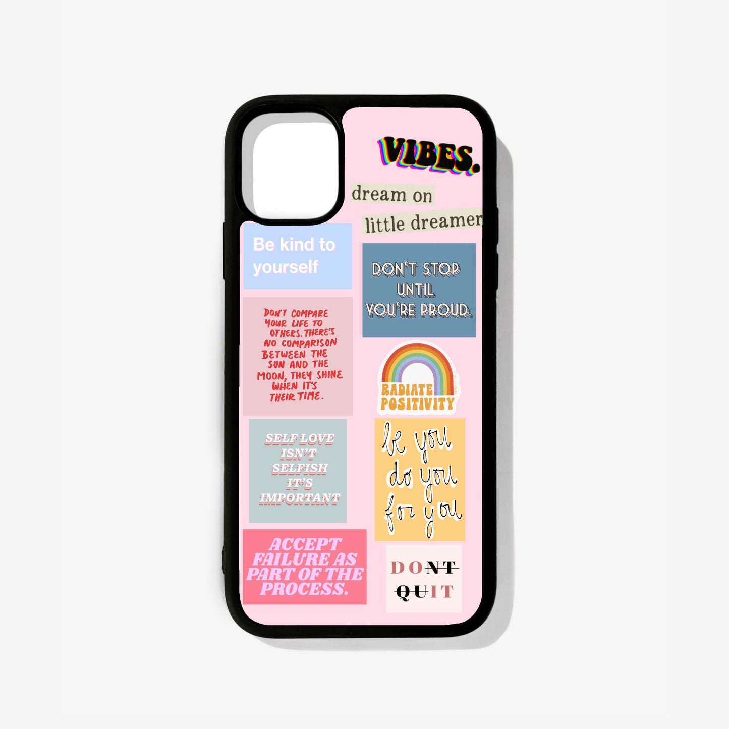 Positive Quote Glass Case