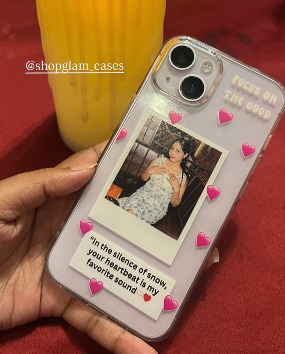 Custom Aesthetic Polaroid Clear Case
