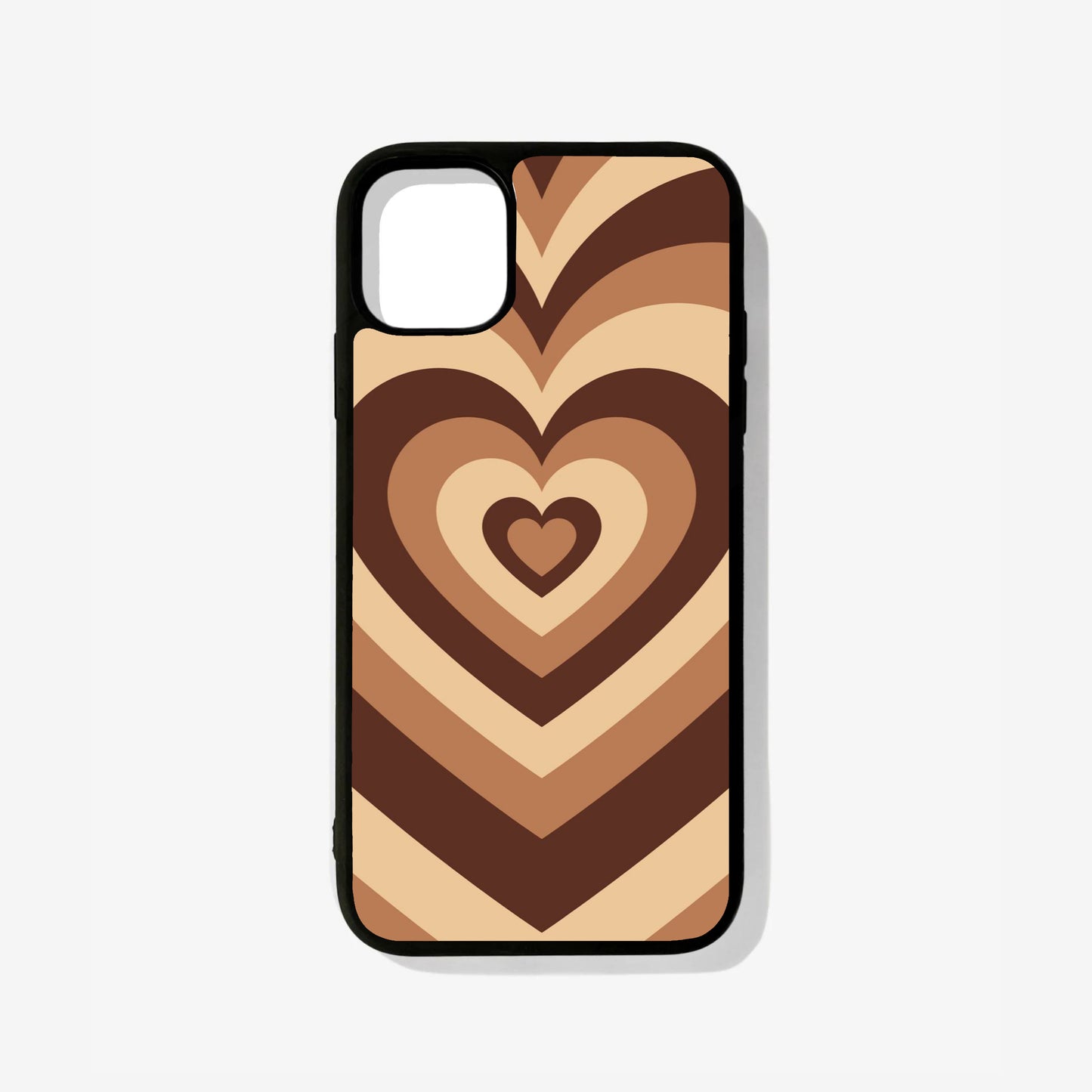 Brown Heart Glass Case