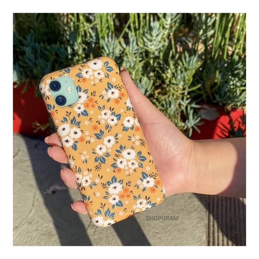 Mustard Floral Hard Case