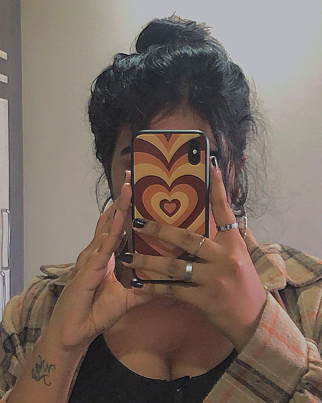 Brown Heart Glass Case