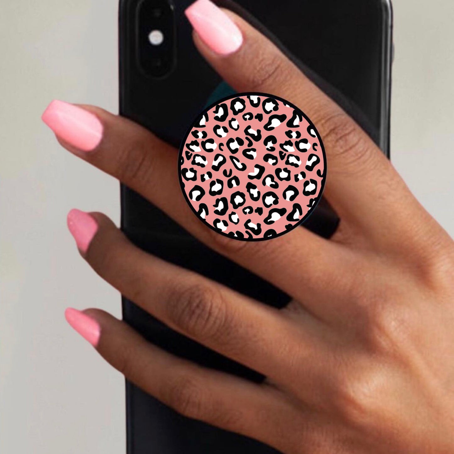 Peach Leopard Holder