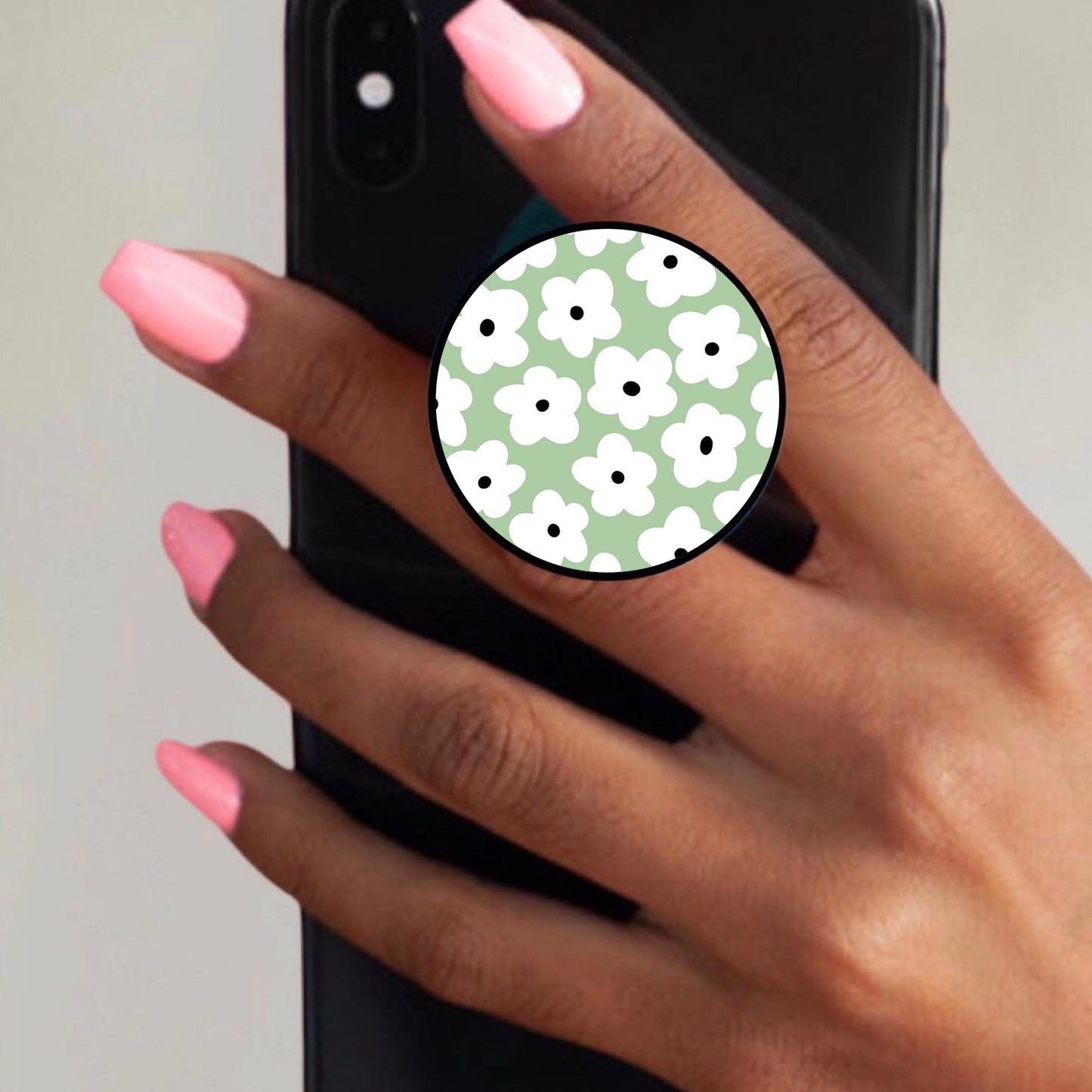Green Retro Floral Holder