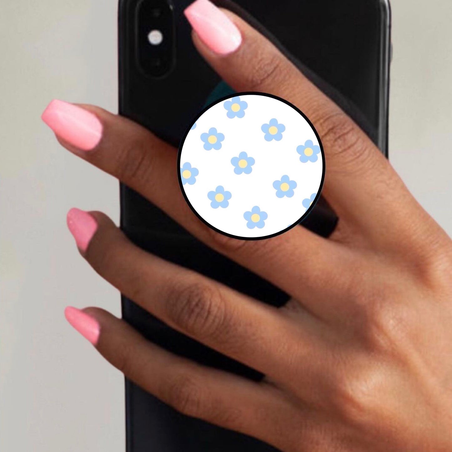 White Retro Floral Holder