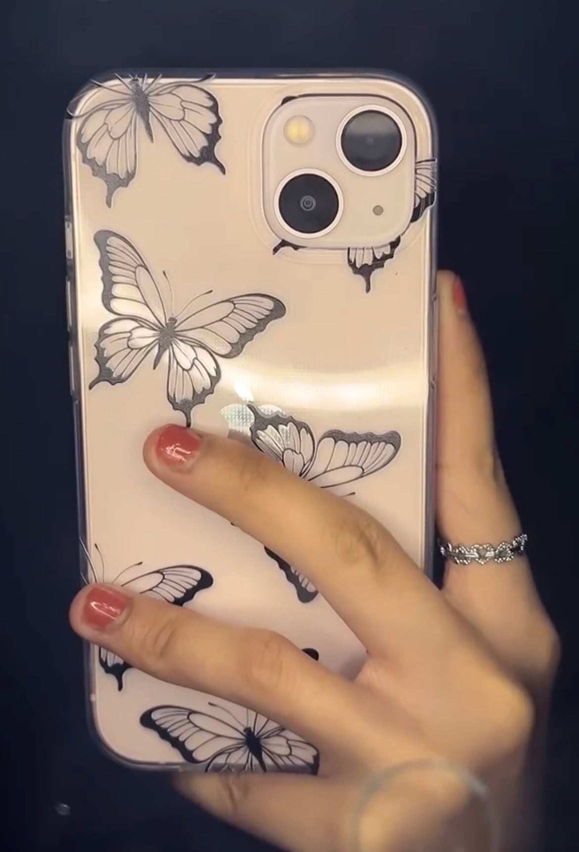 Butterflies Pattern Clear Case