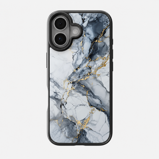 Blue Gold Marble Luxury Phone Case