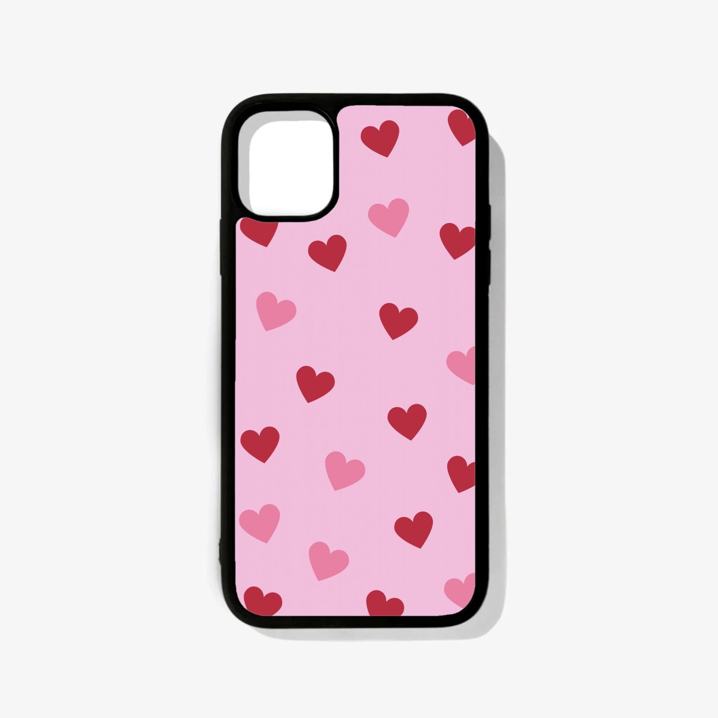 Cute Heart Pattern Glass Case