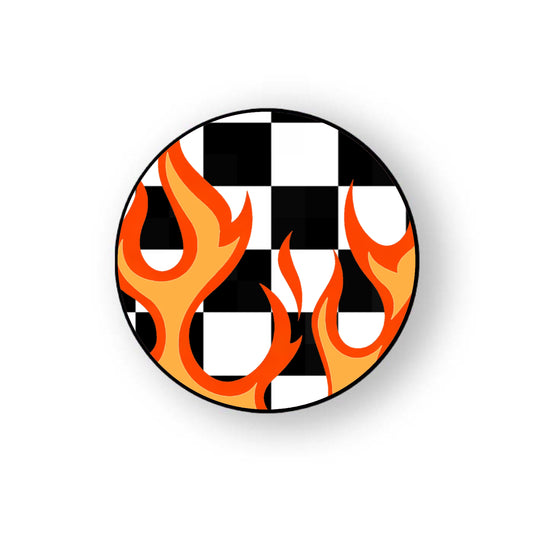 Checkered Flames Holder