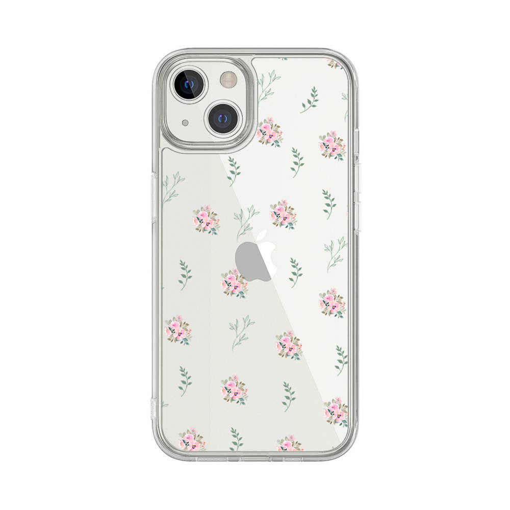 Pink Floral Clear Case