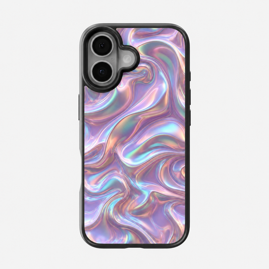 Iridescent Lilac Wave Marble Phone Case