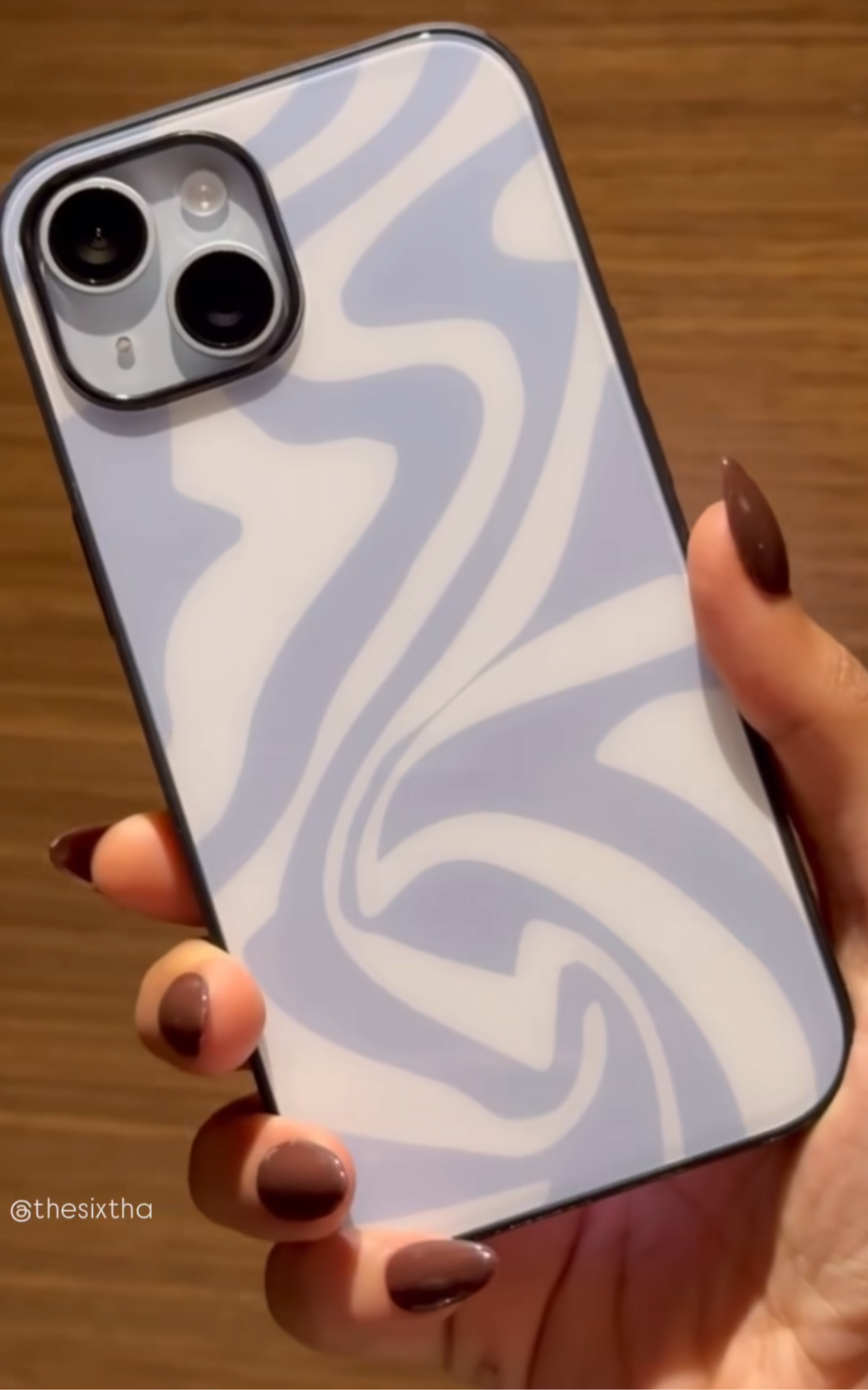 Cerulean Swirl Glass Case