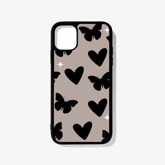 Hearts & Butterflies Glass Case