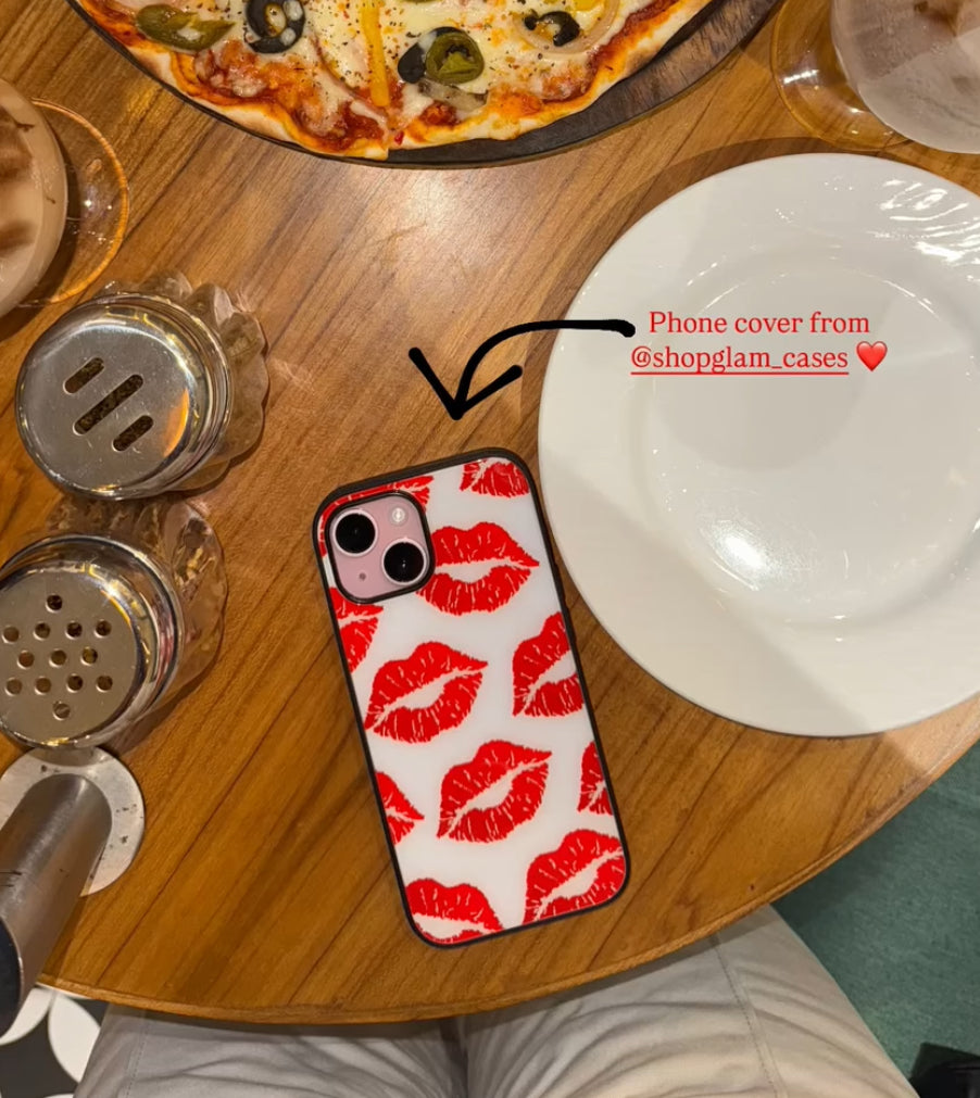 Lips Kiss Glass Case