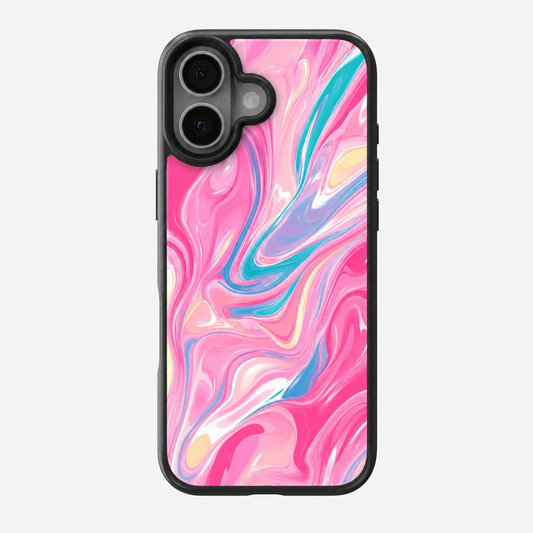 Pink Candy Marble Swirl Phone Case
