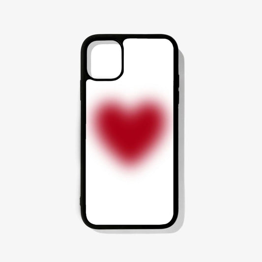 Red Aura Heart Glass Case