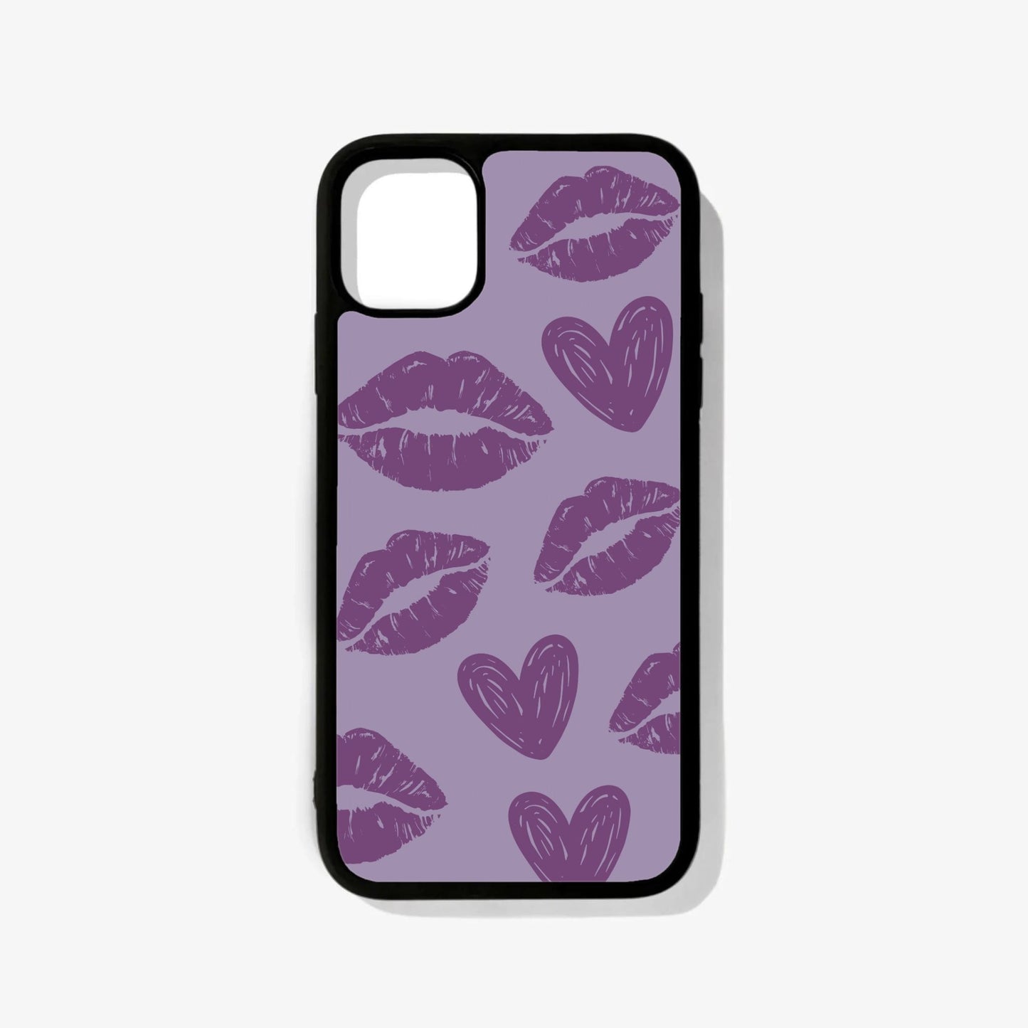 Purple Lips Glass Case