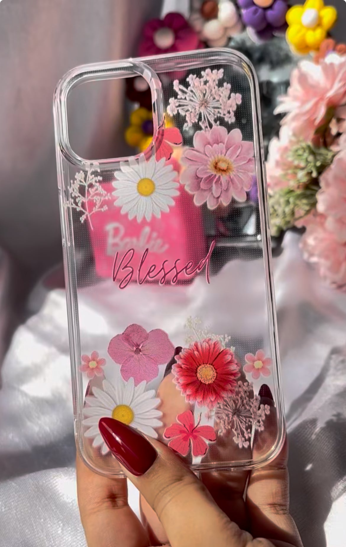 Blessed Floral Clear Case