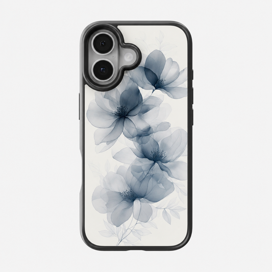 Blue Watercolor Floral Elegance Phone Case