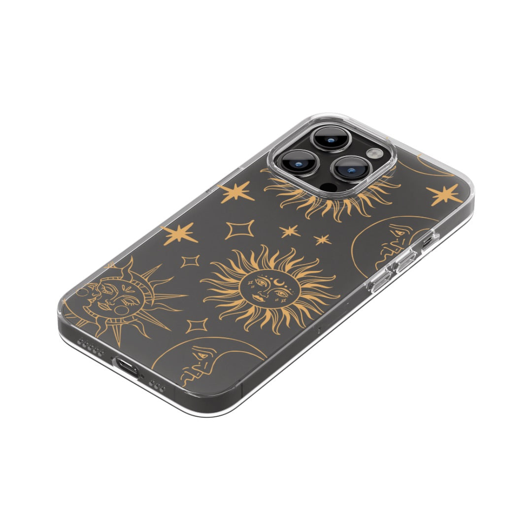 Sun Moon Faces Clear Case