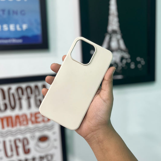 Off White Solid Silicone Case