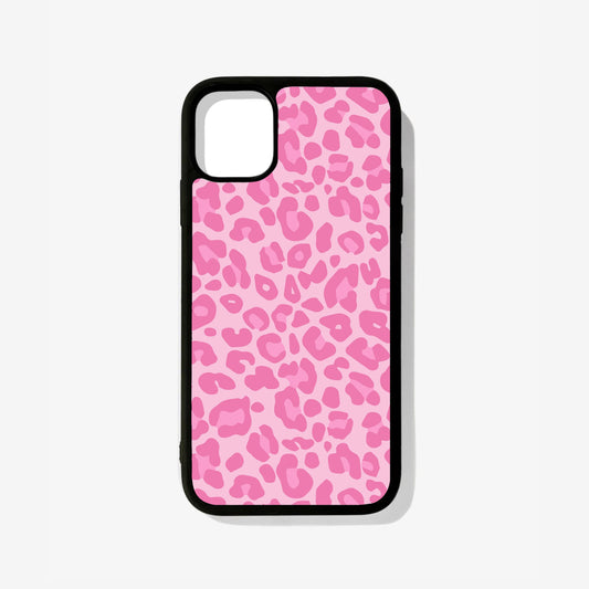 Pink Leopard Glass Case