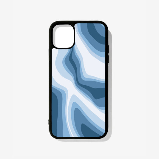 Blue Swirl Glass Case