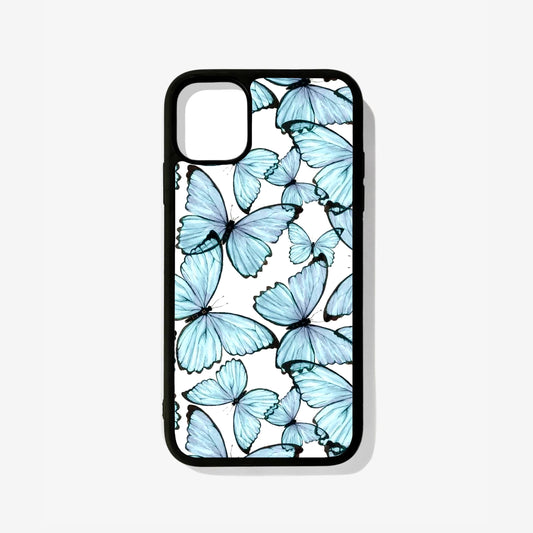 Blue Butterfly Glass Case