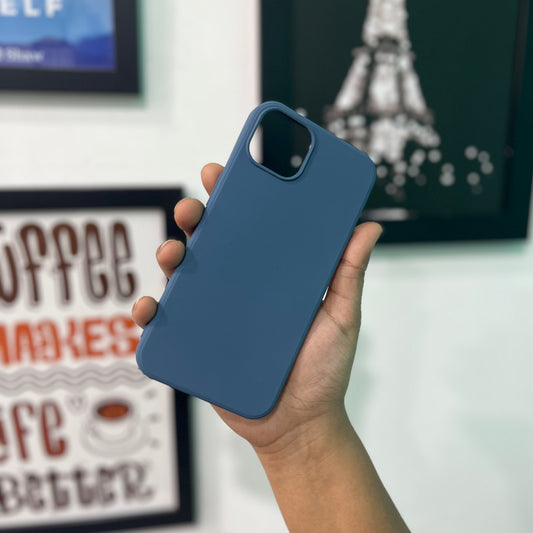 Navy Blue Solid Silicone Case