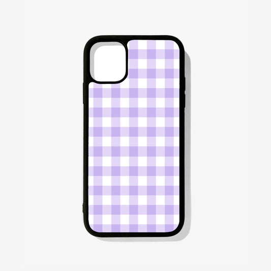 Purple Plaid Glass Case