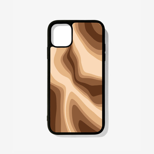 Brown Swirl Glass Case