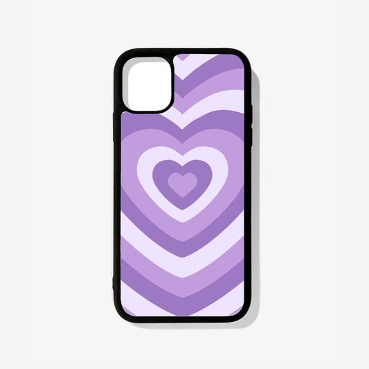Lavender Heart Glass Case