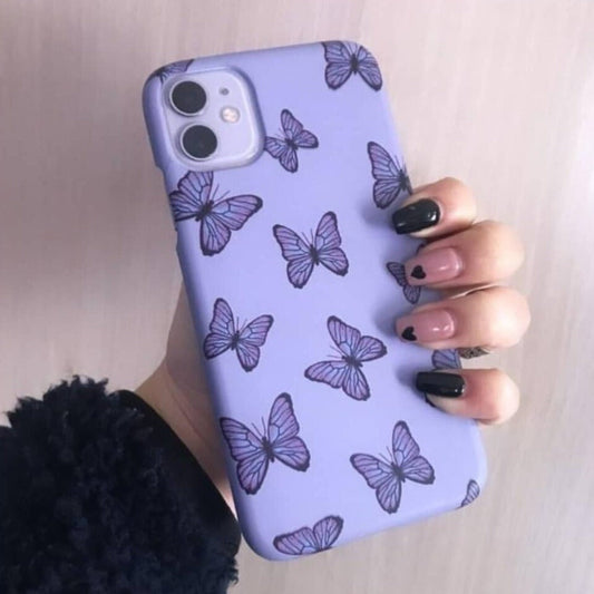 Purple Butterflies Hard Case