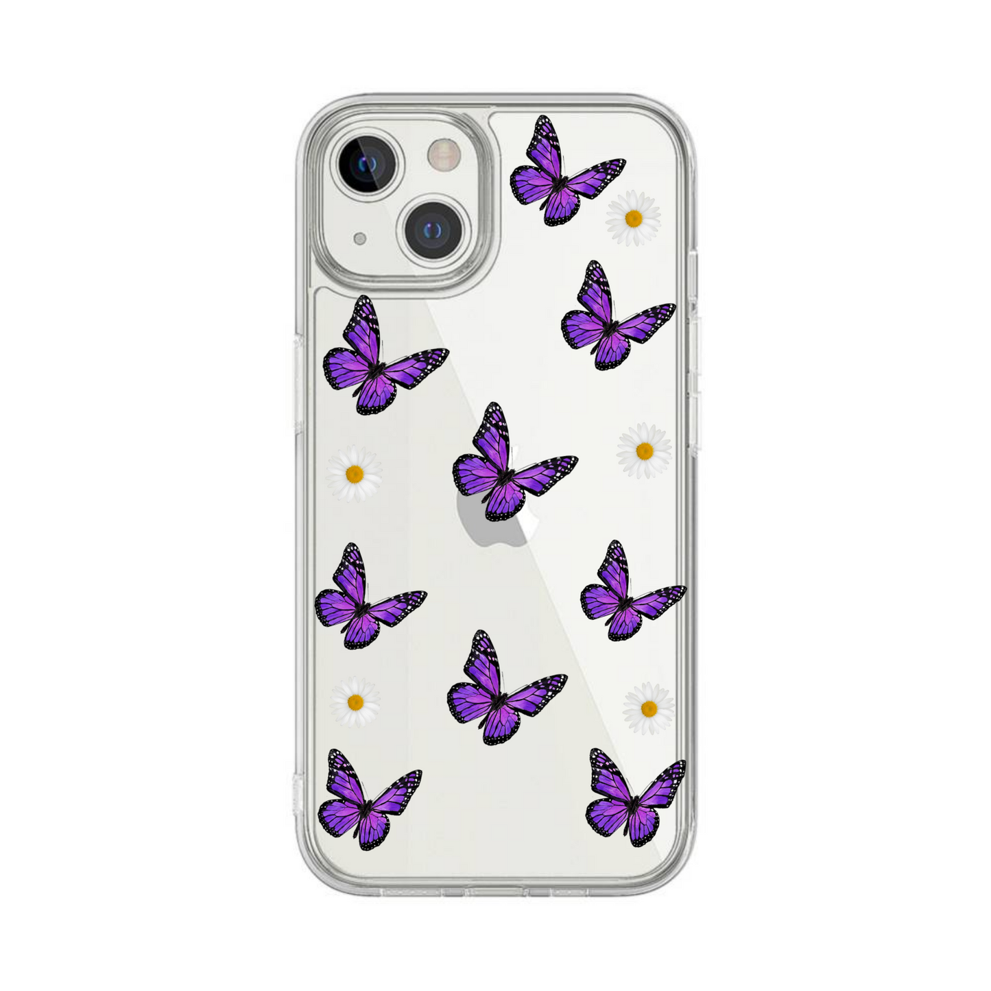 Purple Butterflies Clear Case
