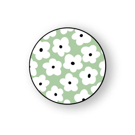 Green Retro Floral Holder