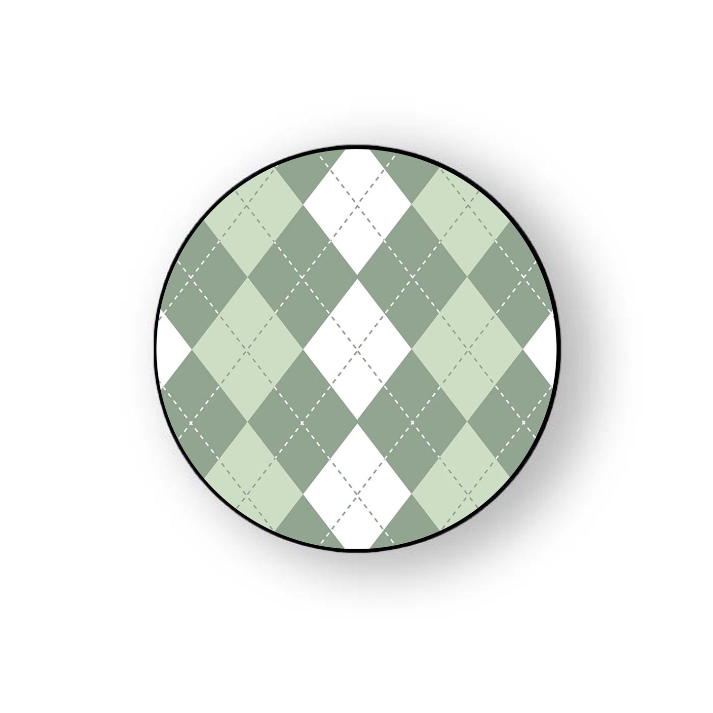 Sage Green Argyle Holder