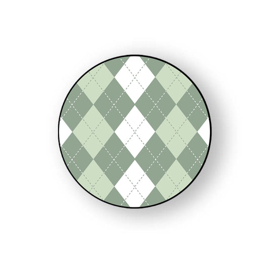 Sage Green Argyle Holder